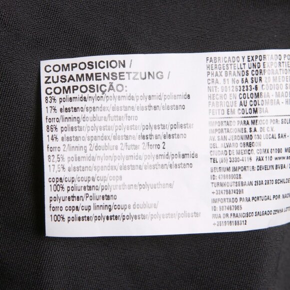 PHAX Halter Tankini Swimsuit Bikini Top Tie V-Neck Stretch Black NEW - Picture 7 of 8